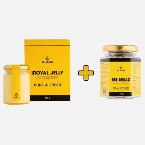 API ROYALE – Energy Booster Pack, Fresh Royal Jelly 100g & Bee Bread 100g