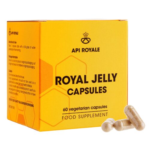 API Royale - Royal Jelly Capsules - Superfood Supplement for Immunity Boost and Skin Health - 60 Vegetarian Capsules